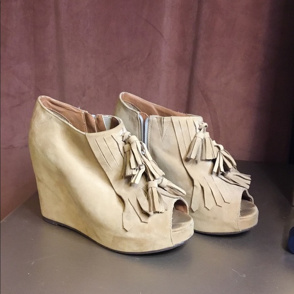 Jeffrey Campbell suede wedges size 9.5 - Picture 3 of 8